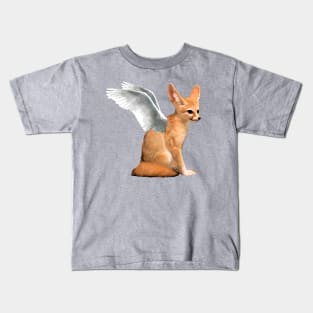 Winged Fennec Fox Kids T-Shirt